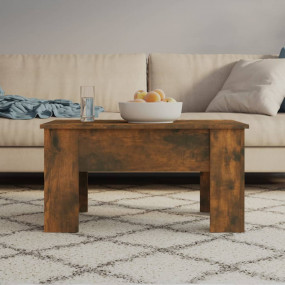 Coffee Table Smoked Oak Engineered Wood Medium