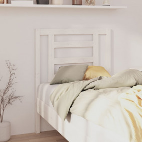 Headboard White Solid pine wood 39.4 in Height, 31.9 in...