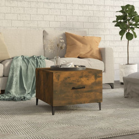 Coffee Table Smoked Oak Engineered wood and metal 19.7x...