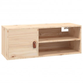 Wall Cabinet Natural pine Solid pine wood 31.5 x 11.8 x...