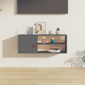Wall Cabinet Grey Solid pine wood Medium Wall Cabinet
