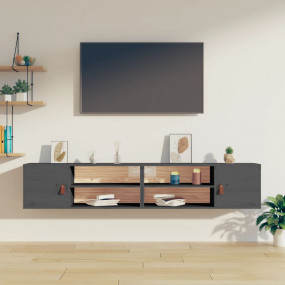 Wall Cabinet Set of 2 Grey
