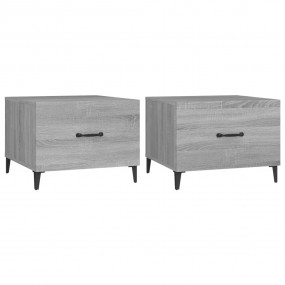 Coffee Table Set of 2 Grey Sonoma Engineered wood, Meta...