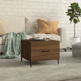 Coffee Table Brown oak Engineered wood, metal 19.7 x 19...