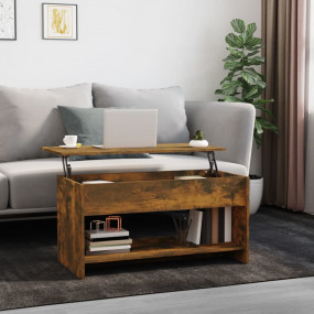 Coffee Table Smoked oak Engineered wood Standard Coffee...