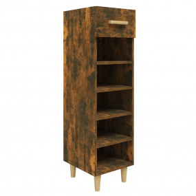 Shoe Cabinet Smoked Oak Engineered Wood