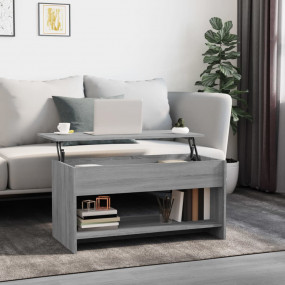 Coffee Table Grey Sonoma Engineered Wood Medium Height-...