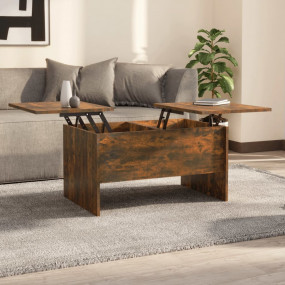 Coffee Table Smoked Oak Engineered Wood Medium