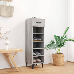 Shoe Cabinet Grey sonoma Engineered wood, metal
