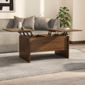 Coffee Table Brown Oak Engineered Wood