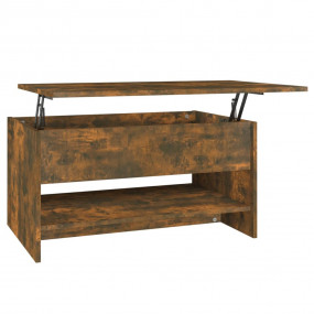 Coffee Table Smoked Oak Engineered Wood 31.5 x 19.7 x 1...