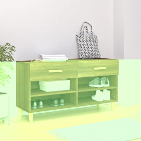 Shoe Cabinet Brown Oak Engineered Wood Medium Shoe Cabi...