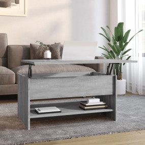 Coffee Table Grey Sonoma Engineered Wood Medium Height-...