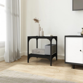 TV Cabinet Black Engineered wood, Steel Compact TV Cabi...