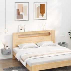 Wall-mounted Bedside Cabinet Set of 2 Grey Sonoma Engin...
