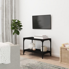 TV Cabinet Black Engineered wood, steel Compact TV Cabi...