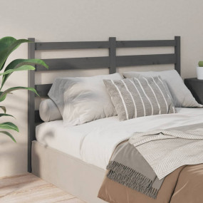 Bed Headboard Grey Solid Pine Wood Large Durable Modern...