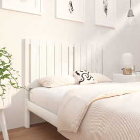 Bed Headboard White Solid pinewood Classic/Traditional