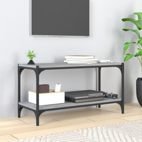 TV Cabinet Grey sonoma Engineered wood, Steel TV Cabine...