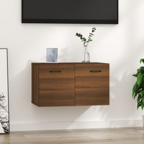Floating Cabinet Brown Oak Engineered Wood Compact Wall...