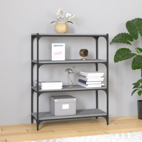 Book Cabinet Grey Sonoma Engineered Wood Medium Book Ca...