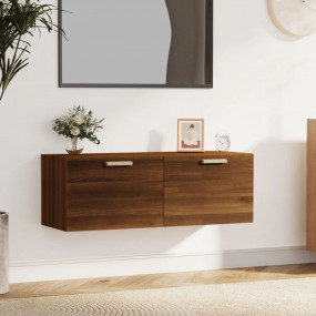 Floating Cabinet Brown oak Engineered wood 39.4x14.4x13...