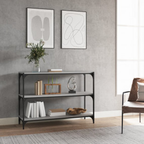 Book Cabinet Grey Sonoma Engineered wood and steel