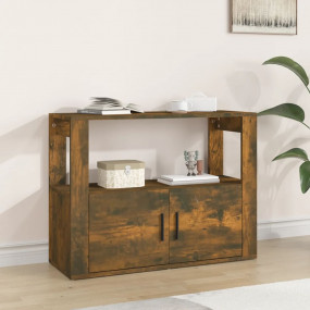 Sideboard Smoked Oak Engineered Wood Medium Sideboard