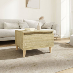 Side Table Sonoma oak Engineered wood Small Coffee Tabl...