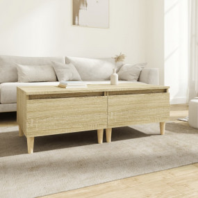 Side Table Set of 2 Sonoma Oak Engineered wood Small Si...