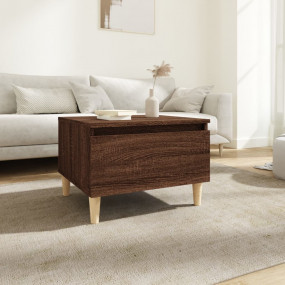 Side Table Brown Oak Engineered wood, Solid eucalyptus ...