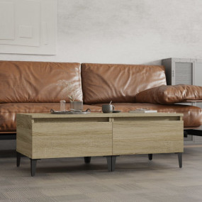 Side Table Set of 2 Sonoma oak Engineered wood Small Si...