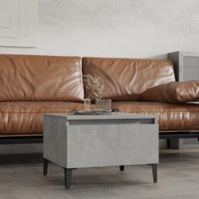 Side Table Concrete grey Engineered wood 19.7x18.1x13.8...
