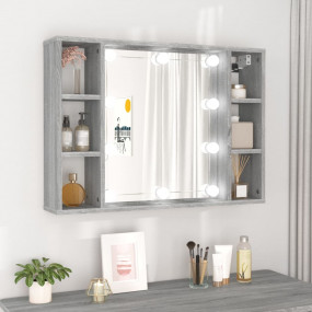 Mirror Cabinet Gray Sonoma Engineered Wood, Acrylic Med...