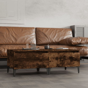 Side Table Set of 2 Smoked oak Engineered wood, metal S...