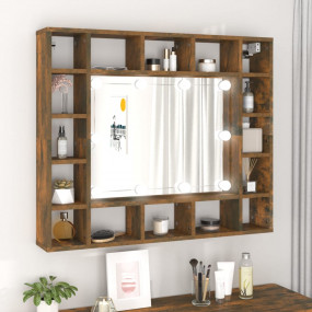 Mirror Cabinet Smoked Oak Engineered wood, Glass Medium