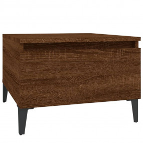 Side Table Brown Oak Engineered wood and metal Side Tab...