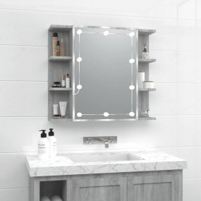 Mirror Cabinet Grey Sonoma Engineered wood, Acrylic