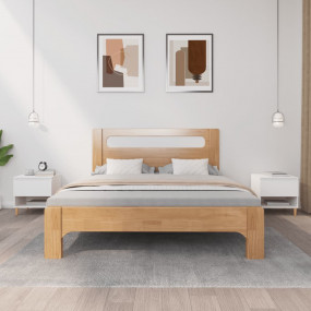 Bedside Table Set of 2 White Engineered wood 19.7x18.1x...