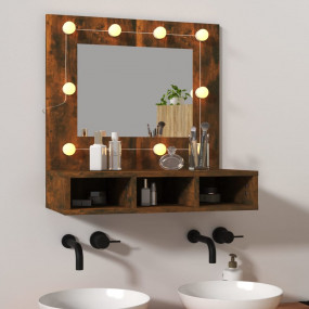 Mirror Cabinet Smoked Oak Engineered wood, Acrylic Medi...