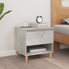 Bedside Table Concrete Grey Engineered Wood 19.7 x 18.1...