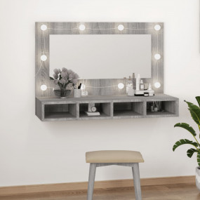 Mirror Cabinet Grey Sonoma Engineered wood and acrylic ...