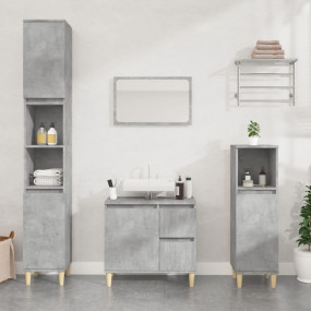 Bathroom Cabinet Concrete grey Engineered wood Tall