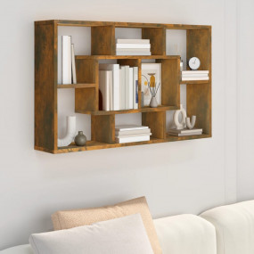 Wall Shelf Smoked oak Engineered wood 33.5 in x 6.3 in ...