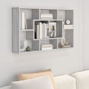 Wall Shelf Grey Sonoma Engineered Wood 33.5x6.3x20.7 in