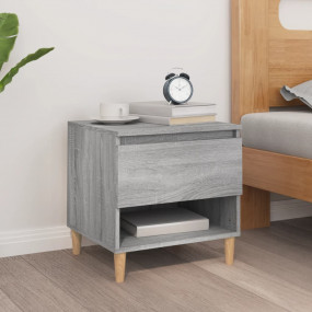 Bedside Table Gray sonoma Engineered wood 19.7 in Stora...