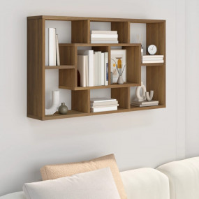 Wall Shelf Brown Oak Engineered wood 33.5 x 6.3 x 20.7 ...