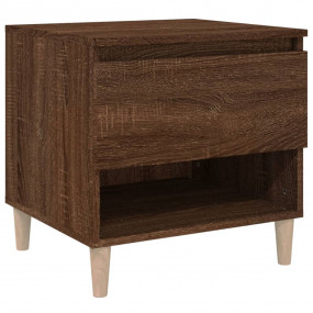 Bedside Table Brown oak Engineered wood Medium Bedside ...