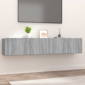 TV Cabinet Set of 2 Grey Sonoma Engineered wood Drop-Do...