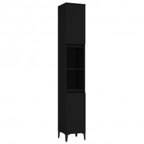 Bathroom Cabinet Black Engineered wood, Metal 11.8 x 11...